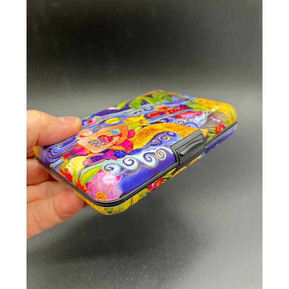 Laurel Burch Sea Goddess Armored Wallet Hard Shell Credit Card Holder 4" Wallet - Picture 2 of 6